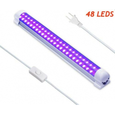 10W UV 48 LED Black Light Bulb Ultraviolet Bar for Poster Art Bedroom Party ht2