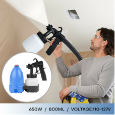 650W Electric Handheld Paint Sprayer Gun Nozzle High Pressure Home Painting HVLP